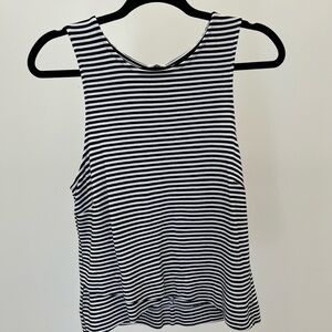 Banana Republic Black and White Striped Tank Top